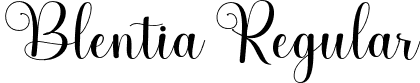 Blentia Regular font - Blentia.otf