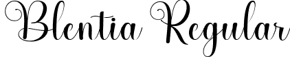 Blentia Regular font - Blentia.ttf