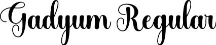 Gadyum Regular font - Gadyum.ttf