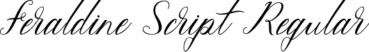 Feraldine Script Regular font - Feraldine-Script.ttf