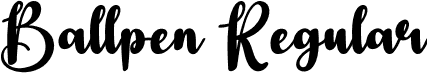 Ballpen Regular font - Ballpen.otf