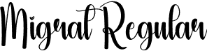 Migrat Regular font - migrat.otf