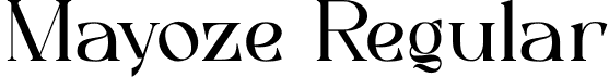 Mayoze Regular font - mayoze-9medl.otf