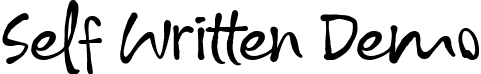 Self Written Demo font - SelfWritten-Regular.ttf