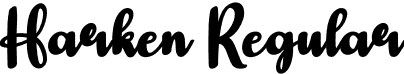 Harken Regular font - Harken.otf