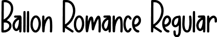 Ballon Romance Regular font - BallonRomance.otf