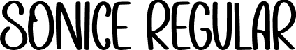 Sonice Regular font - Sonice.otf