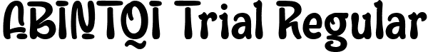 ABINTQI Trial Regular font - ABINTQI-Trial.ttf