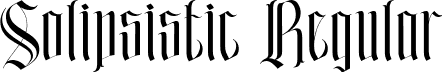 Solipsistic Regular font - Solipsistic.otf