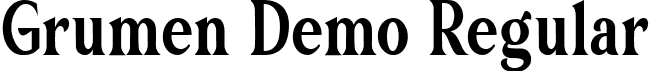 Grumen Demo Regular font - Grumen-Regular.ttf