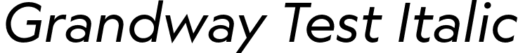 Grandway Test Italic font - GrandwayTest-Italic.otf