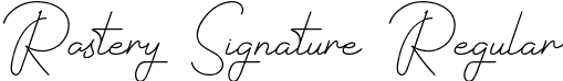 Rastery Signature Regular font - Rastery-Signature.otf