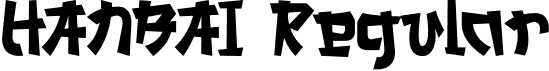 HANBAI Regular font - HANBAI.otf