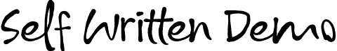 Self Written Demo font - SelfWritten-Regular-SVG.otf