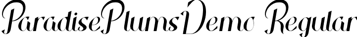 ParadisePlumsDemo Regular font - ParadisePlumsDemoRegular.ttf