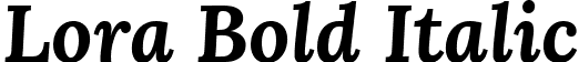 Lora Bold Italic font - Lora-BoldItalic.ttf