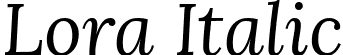 Lora Italic font - Lora-Italic.ttf