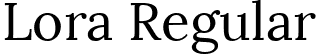 Lora Regular font - Lora-Regular.ttf