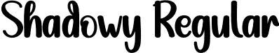 Shadowy Regular font - Shadowy.otf