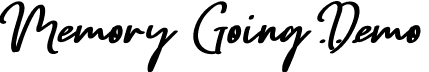 Memory Going Demo font - MemoryGoingDemoRegular.ttf