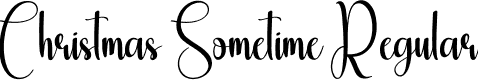 Christmas Sometime Regular font - Christmas-Sometime.otf