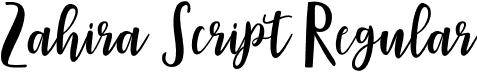 Zahira Script Regular font - Zahira Script.otf