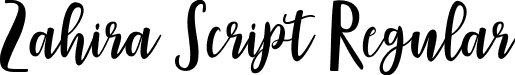 Zahira Script Regular font - Zahira Script.ttf