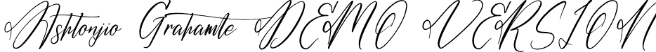 Ashtonjio Grahamte DEMO VERSION font - Ashtonjio Grahamte DEMO VERSION.otf