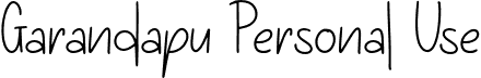 Garandapu Personal Use font - GarandapuPersonalUse-Regular.otf