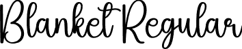 Blanket Regular font - Blanket.otf