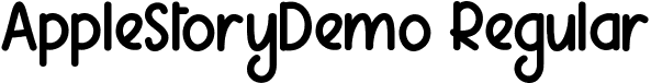 AppleStoryDemo Regular font - AppleStoryDemoRegular.ttf