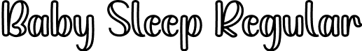 Baby Sleep Regular font - Baby-Sleep.otf