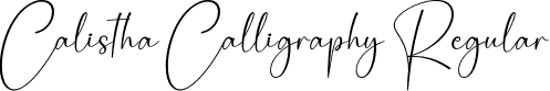 Calistha Calligraphy Regular font - Calistha-Calligraphy.otf