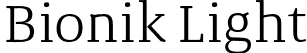 Bionik Light font - Bionik Light.otf