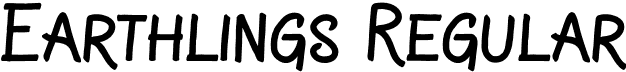 Earthlings Regular font - Earthlings.otf