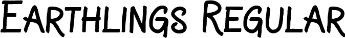 Earthlings Regular font - Earthlings.ttf