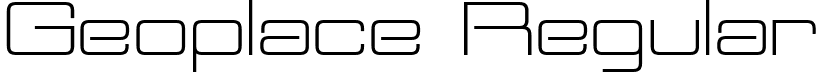 Geoplace Regular font - Geoplace-Regular.ttf