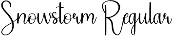 Snowstorm Regular font - Snowstorm.otf