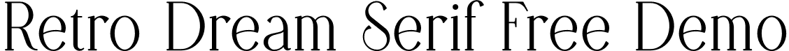 Retro Dream Serif Free Demo font - RetroDream-SerifFreeDemo.otf