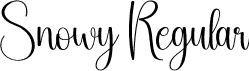 Snowy Regular font - Snowy.otf