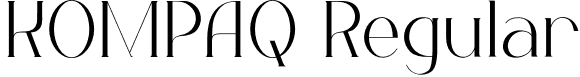 KOMPAQ Regular font - KOMPAQ.otf