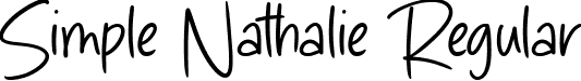 Simple Nathalie Regular font - Simple Nathalie.otf