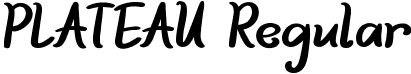 PLATEAU Regular font - PLATEAU.ttf