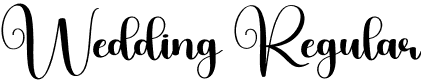 Wedding Regular font - Wedding.otf