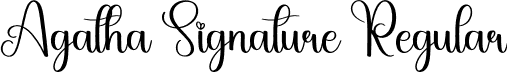 Agatha Signature Regular font - Agatha-Signature.otf