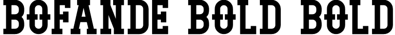 Bofande Bold Bold font - Bofande Bold.otf