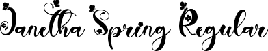 Janetha Spring Regular font - Janetha Spring TTF Demo.ttf