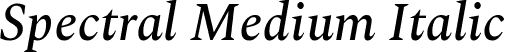 Spectral Medium Italic font - Spectral-MediumItalic.ttf