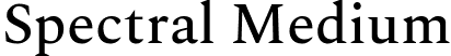 Spectral Medium font - Spectral-Medium.ttf