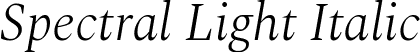 Spectral Light Italic font - Spectral-LightItalic.ttf